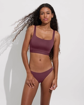 Top Shelf - Desert Plum sleek design swimwear for women, minimalist swim styles