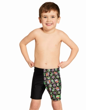 Tots Boys Finzilla Mid Swim Jammer - Black/Multi zoggs swimwear for women, zoggs goggles and swimsuits