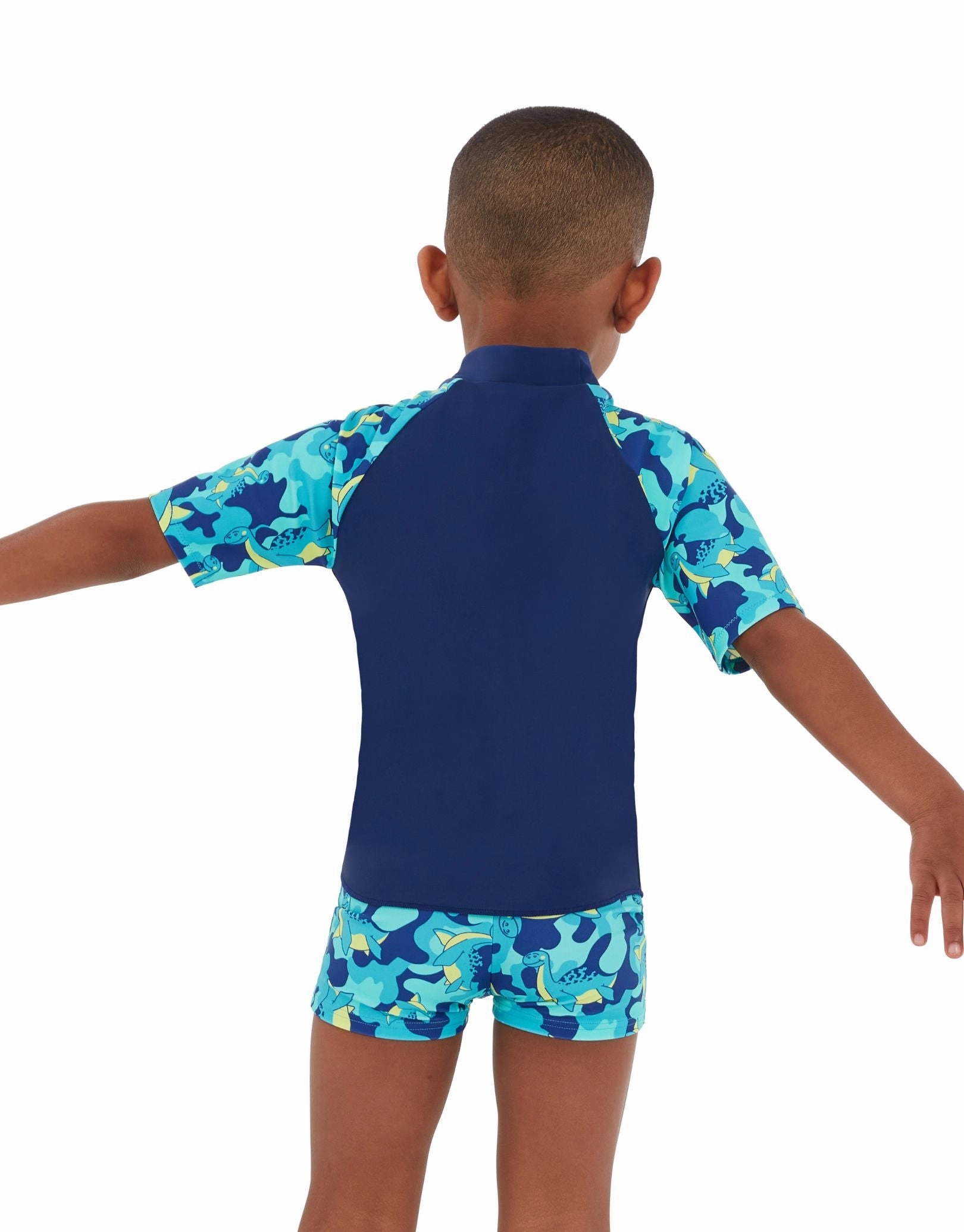 Tots Boys Printed Sun Protection Set - Blue