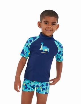Tots Boys Printed Sun Protection Set - Blue speedo mens swimwear, speedo training swimsuits
