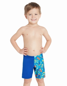 Tots Boys Skaters Mid Swim Jammer - Blue/Multi zoggs swimwear for women, zoggs goggles and swimsuits