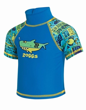 Tots Boys Sun Protection Top - Blue zoggs swimwear for women, zoggs goggles and swimsuits