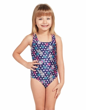 Tots Girls Kitty Actionback Swimsuit zoggs swimwear for women, zoggs goggles and swimsuits
