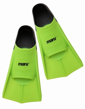 Training Fins - Lime/Black maru swimwear women, maru competition swimsuits