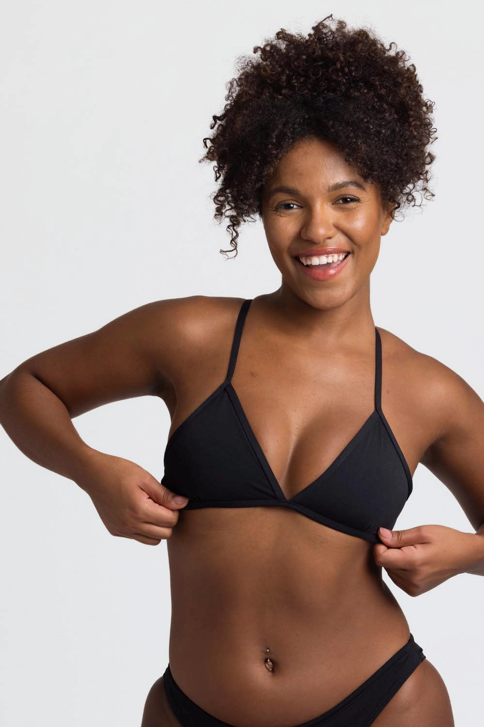 Triangle Bikini Top - Black inclusive swimwear styles, all season swimwear options