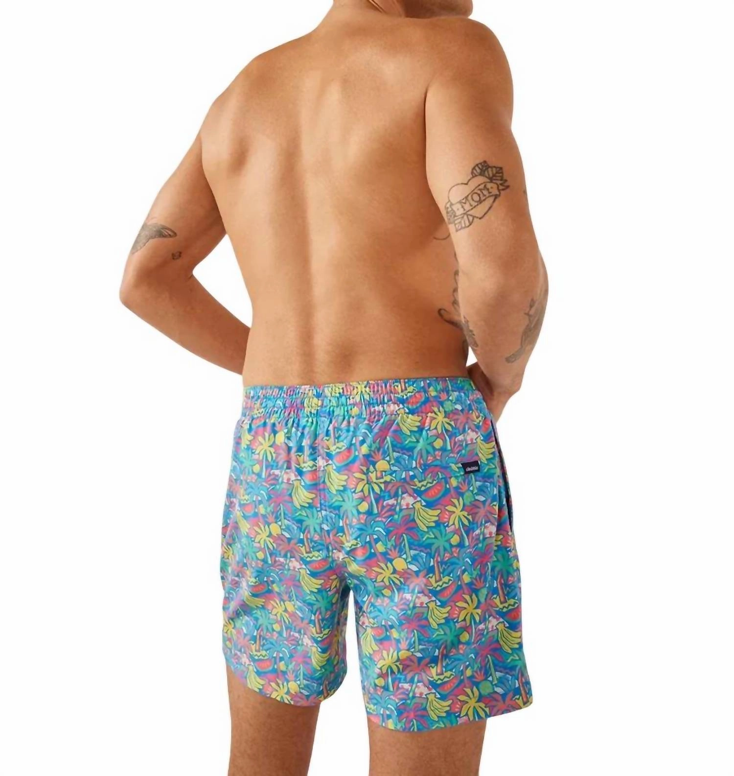 Tropical Bunches Swim Trunk In Blue Fruit