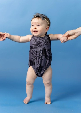 Tropical Night | Baby Romper One-Piece toddler girl swimwear, summer swimwear for girls