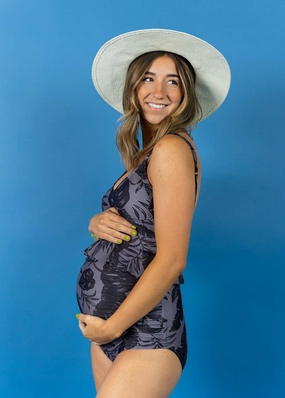 Tropical Night | Maternity Bottoms elastic waistband swim bottoms, mix-and-match bikini bottoms