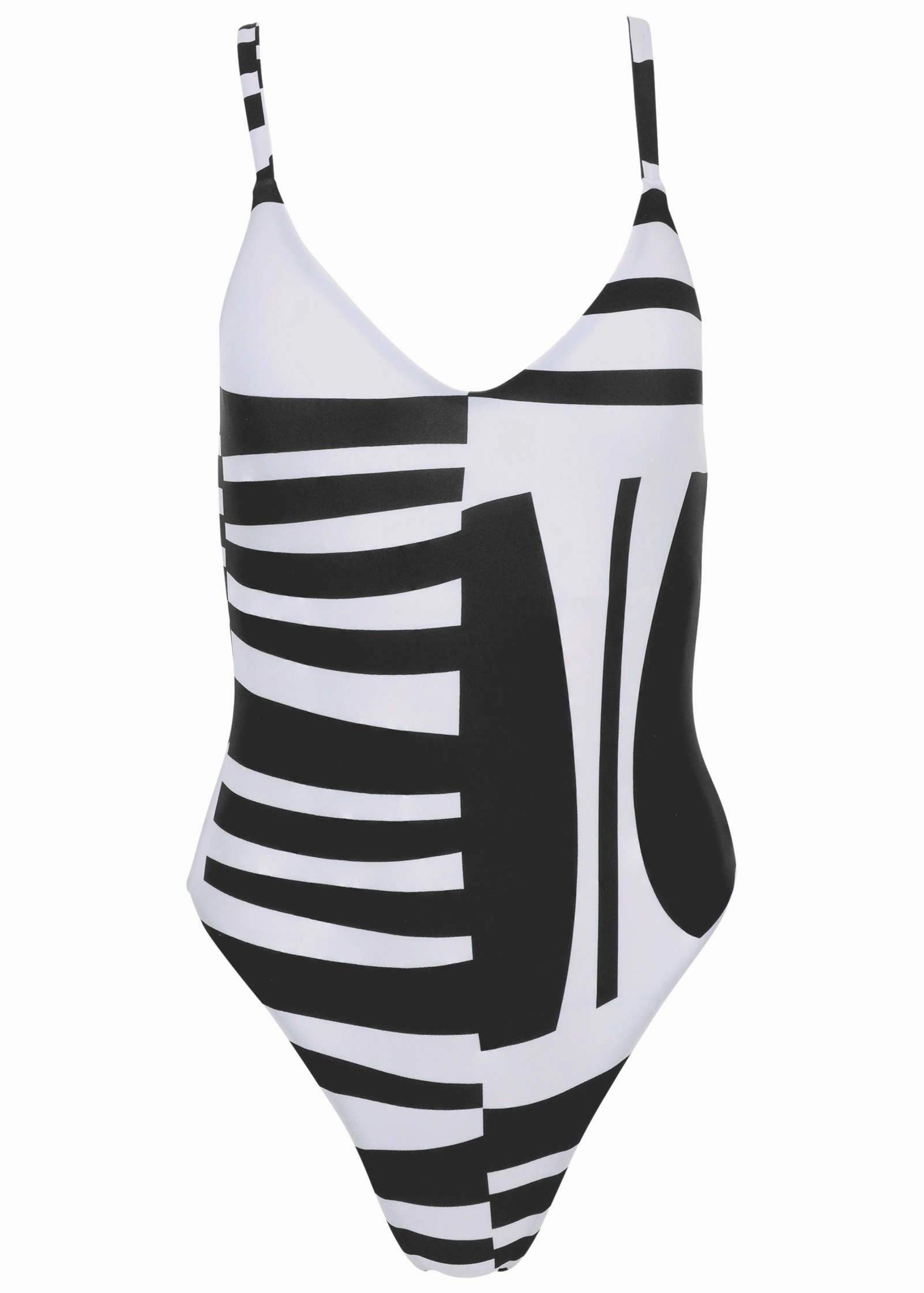 Tulum High Leg One-Piece - Modern Abstract