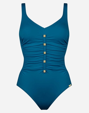 Uni Swimsuit - Ocean Blue womens resort swimwear, flattering one-piece swimsuits