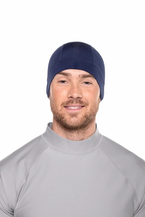 Unisex Aqua Sun Skully Cap  | Navy womens athletic swimwear, performance swimwear for women