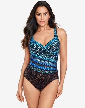 Untamed It's A Wrap Swimsuit - Blue pool-ready swimwear for women, trendy swimwear collection