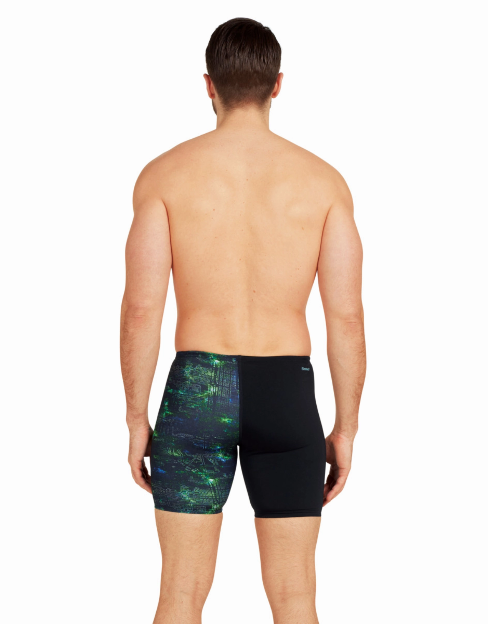 Urban Galaxy Print Mid Jammer - Black/Green