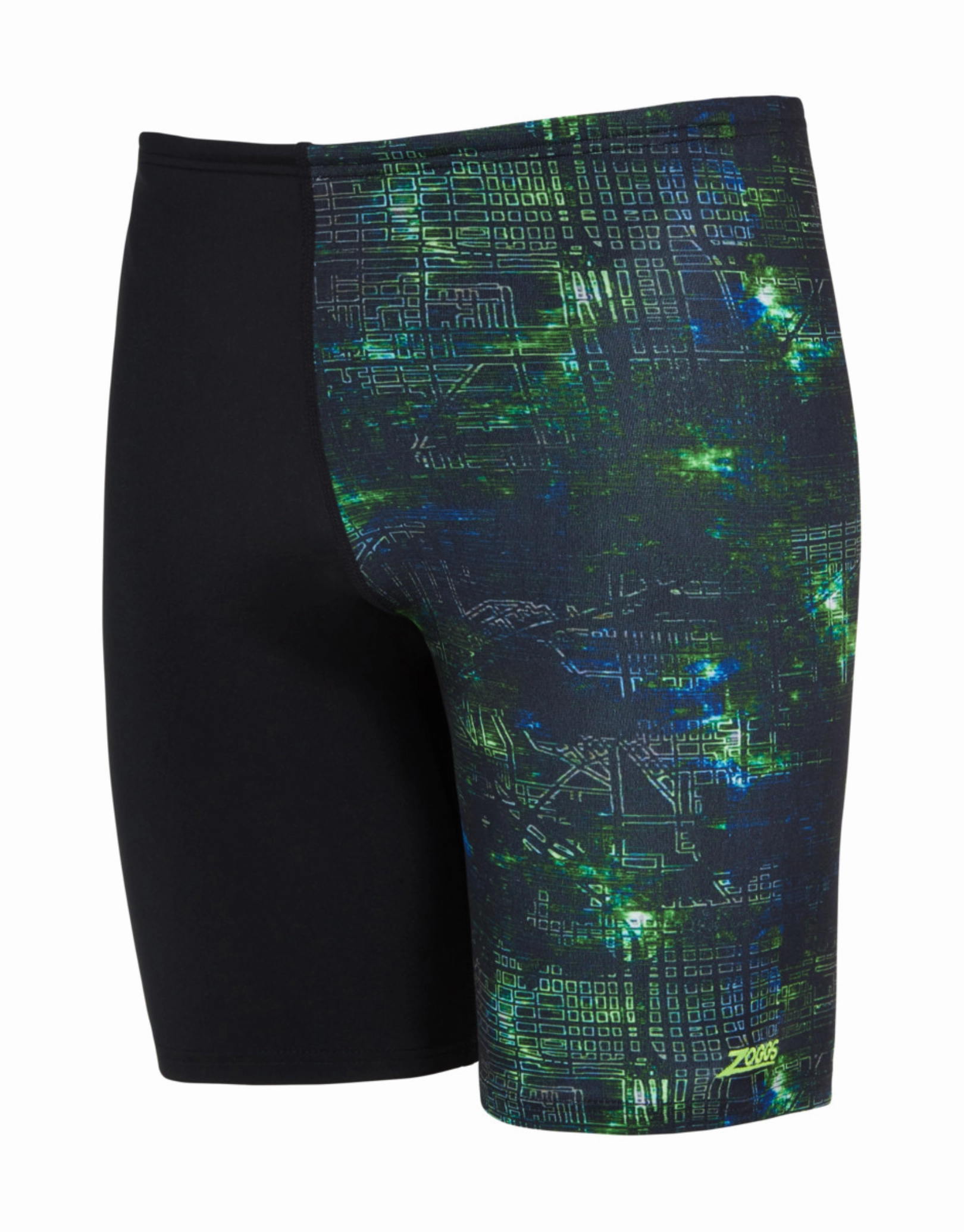 Urban Galaxy Print Mid Jammer - Black/Green