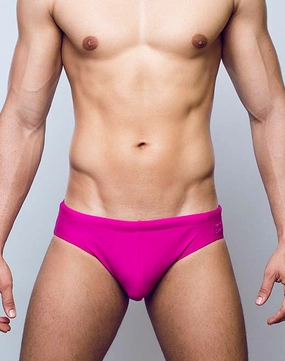 V10 Core (Series 2) Swimwear - Fuchsia Red mens swim briefs, simple swimwear for men