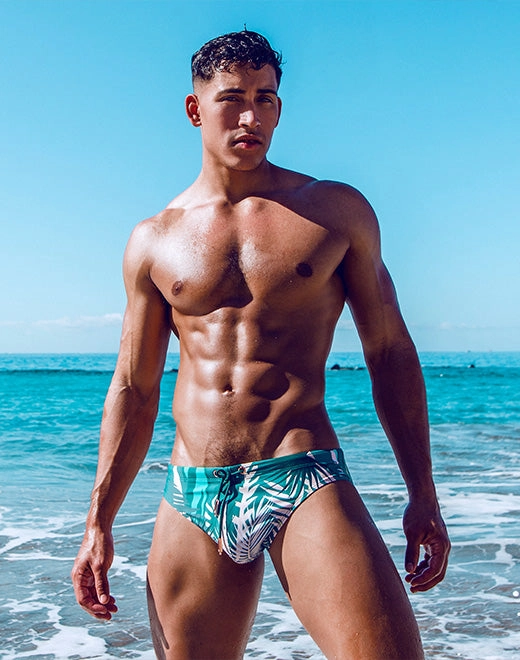 V10 Print Swimwear - Feuille Green