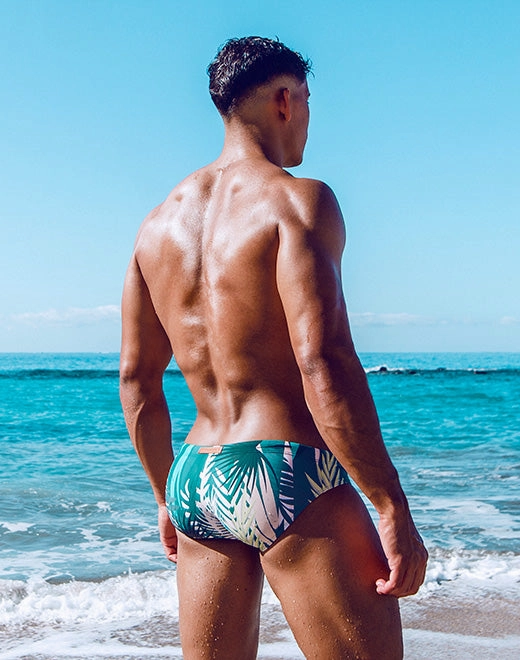 V10 Print Swimwear - Feuille Green