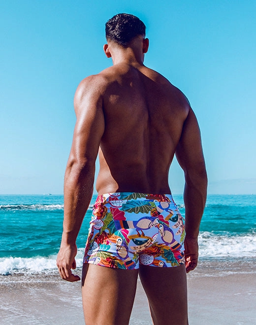 V60 Bondi Print Swim Trunks - Aves Purple