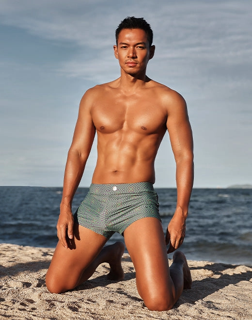 V60 Bondi Print Swim Trunks - Jade
