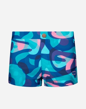 V60 Bondi Print Swim Trunks - Kai Blue mens swim briefs, simple swimwear for men