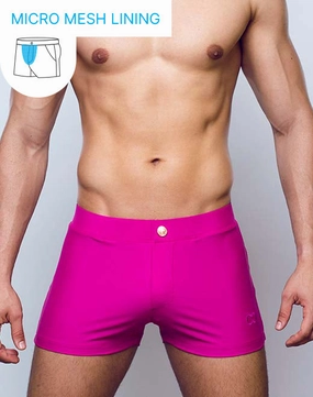 V60 Bondi (Series 2) Swim Trunks - Fuchsia Red mens swim briefs, simple swimwear for men