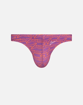 V80 Printed Swim Thong - Signature Purple mens swim briefs, simple swimwear for men