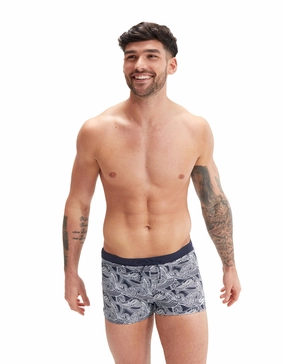 Valmilton Allover Aquashort - Navy/White speedo mens swimwear, speedo training swimsuits