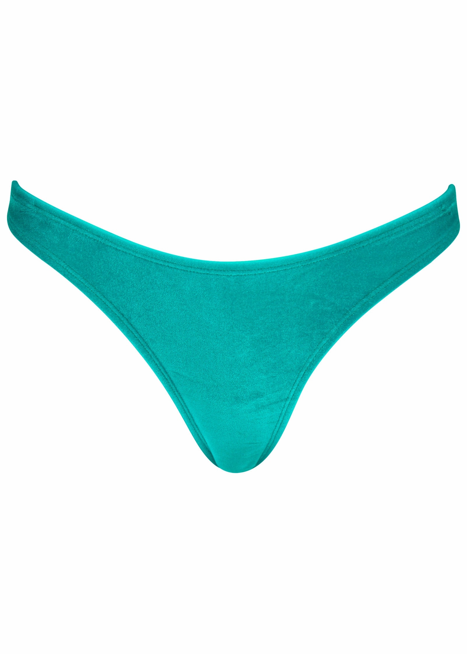 Velvet High Leg Swim Bottom - Teal