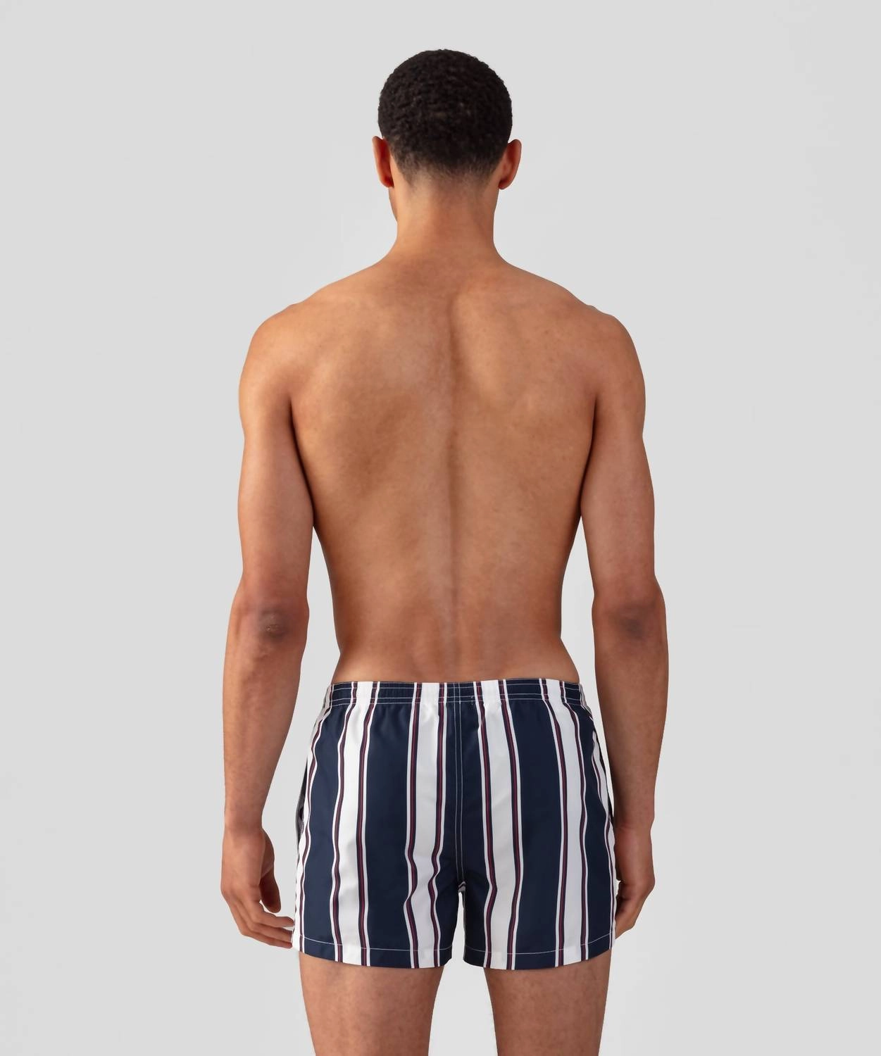 Vertical Swim Shorts In Navy/white/red