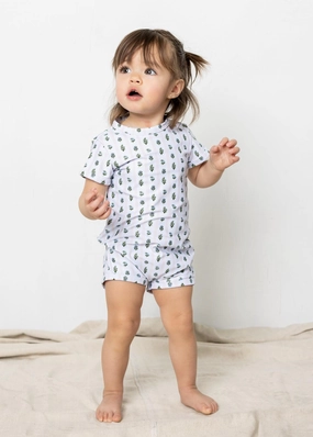 Vintage Blooms | Baby Shorties Rashguard (Unisex) toddler girl swimwear, summer swimwear for girls