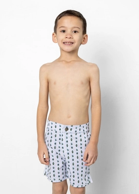 Vintage Blooms | Mini Boardies boys summer swimwear, boys rash guard swim sets