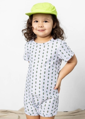 Vintage Blooms | Mini Shorties Rashguard (Unisex) boys summer swimwear, boys rash guard swim sets