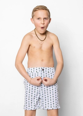 Vintage Blooms | Youth Boardies boys summer swimwear, boys rash guard swim sets
