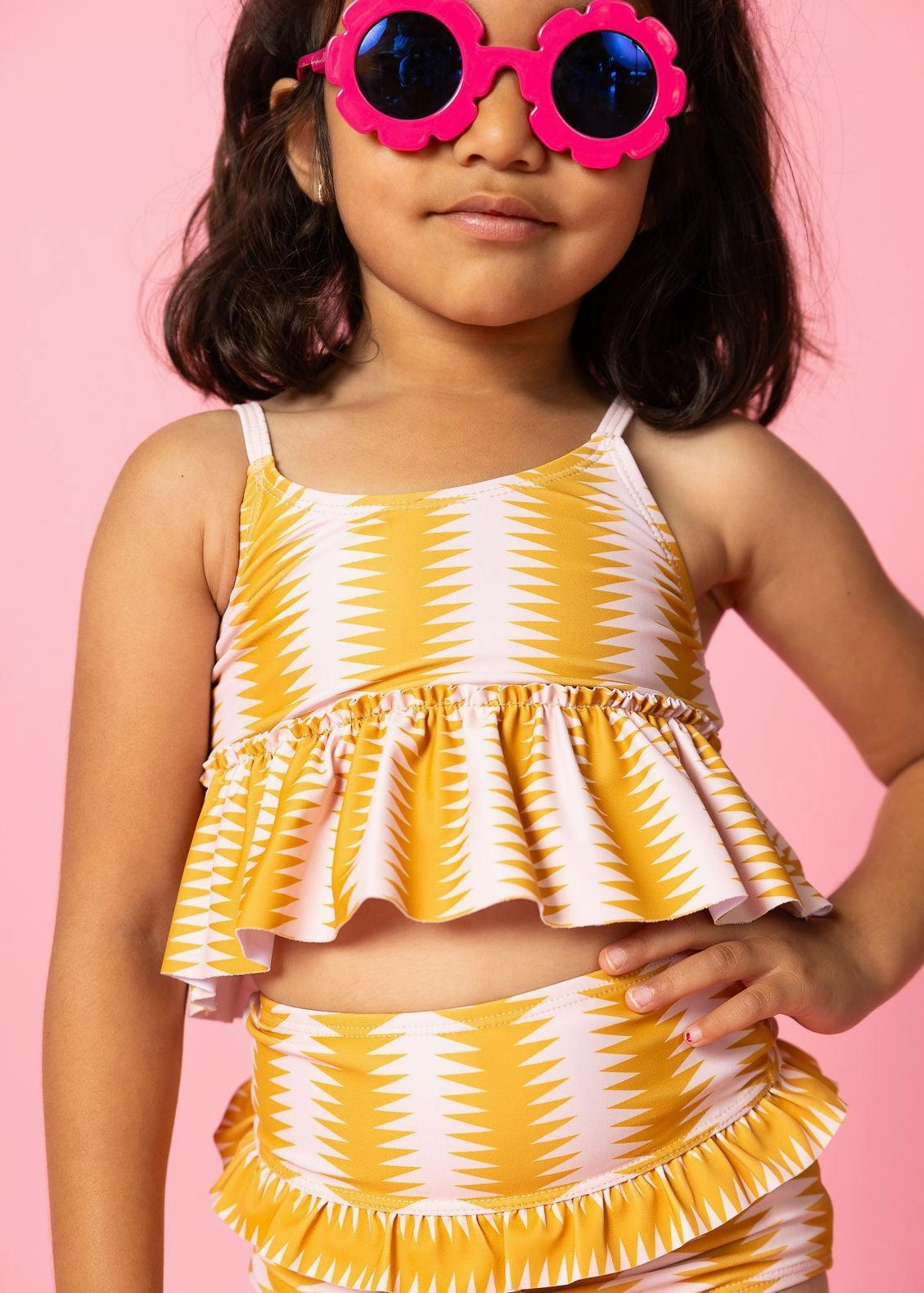 Vintage Triangles | Mini Peplum Top