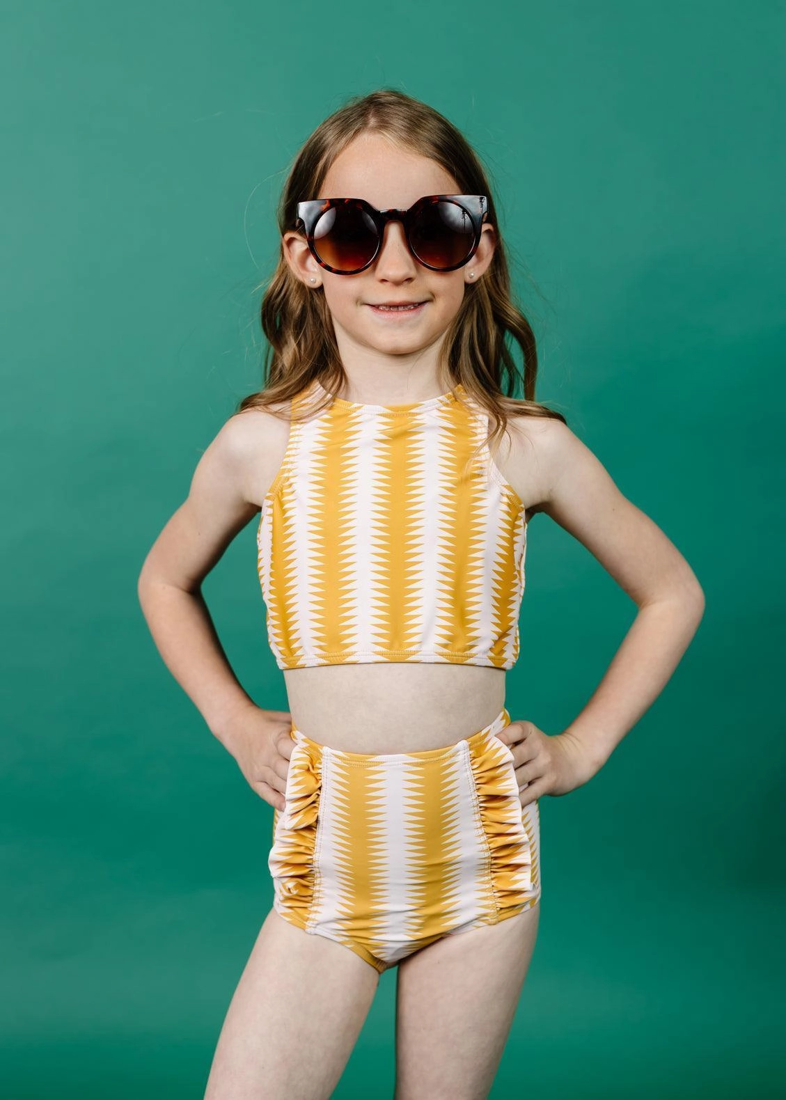 Vintage Triangles | Mini Racer Back Top