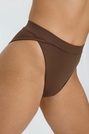 Vista Bottom - Chocolate soft fabric swimwear women, resort swimwear for ladies
