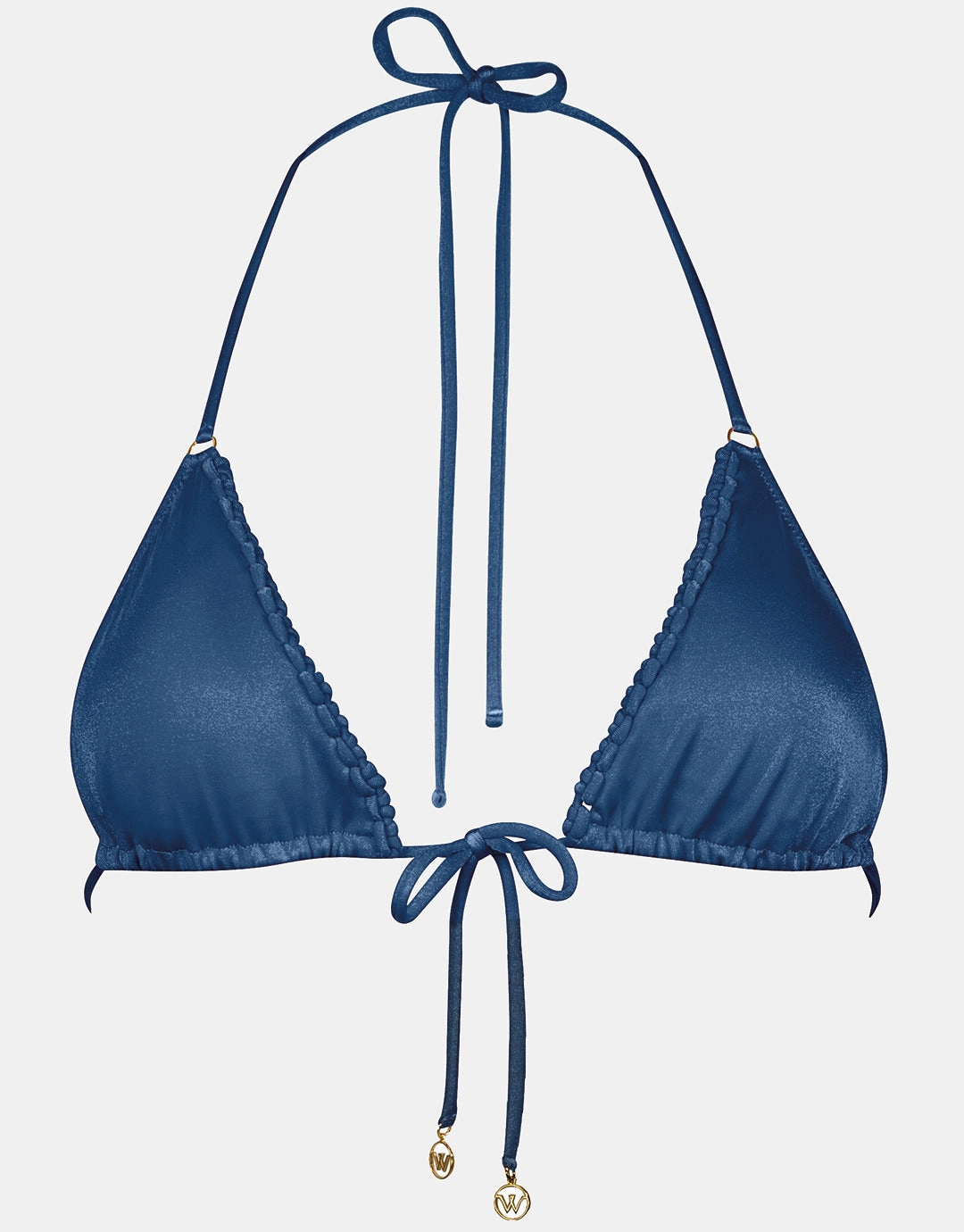 Viva Energy Triangle Bikini Top - Denim Dose full coverage swim tops, cute bikini tops