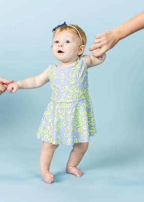 Vivid Cheetah | Baby Skirted One-Piece toddler girl swimwear, summer swimwear for girls