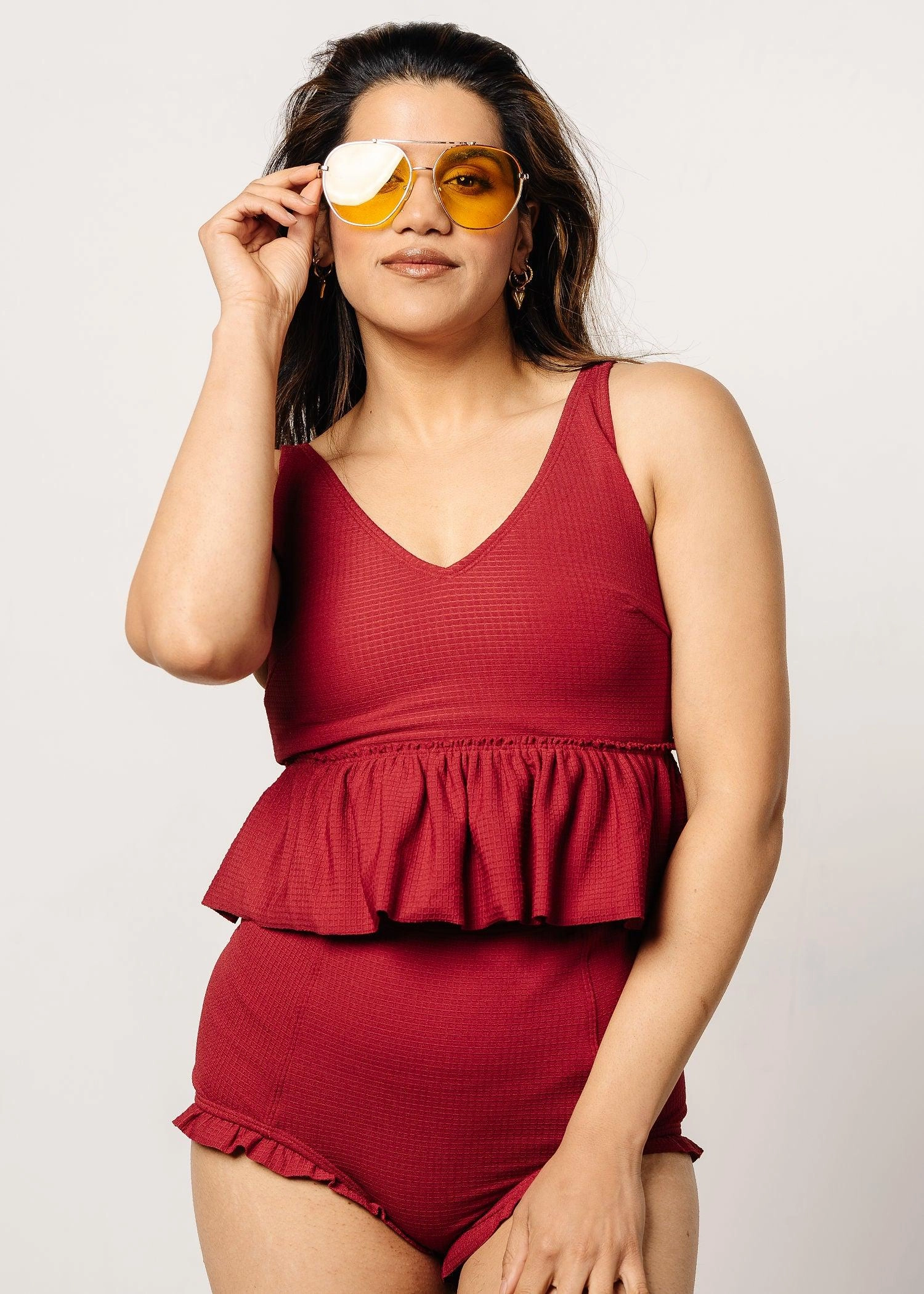 Waffled Maroon | All Ruffled Up Bottoms