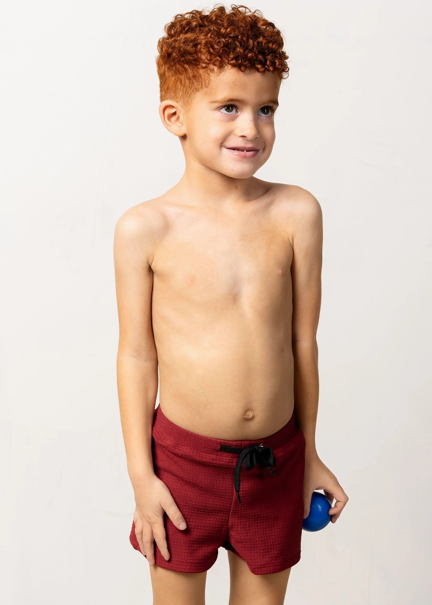 Waffled Maroon | Mini Euro Shorts