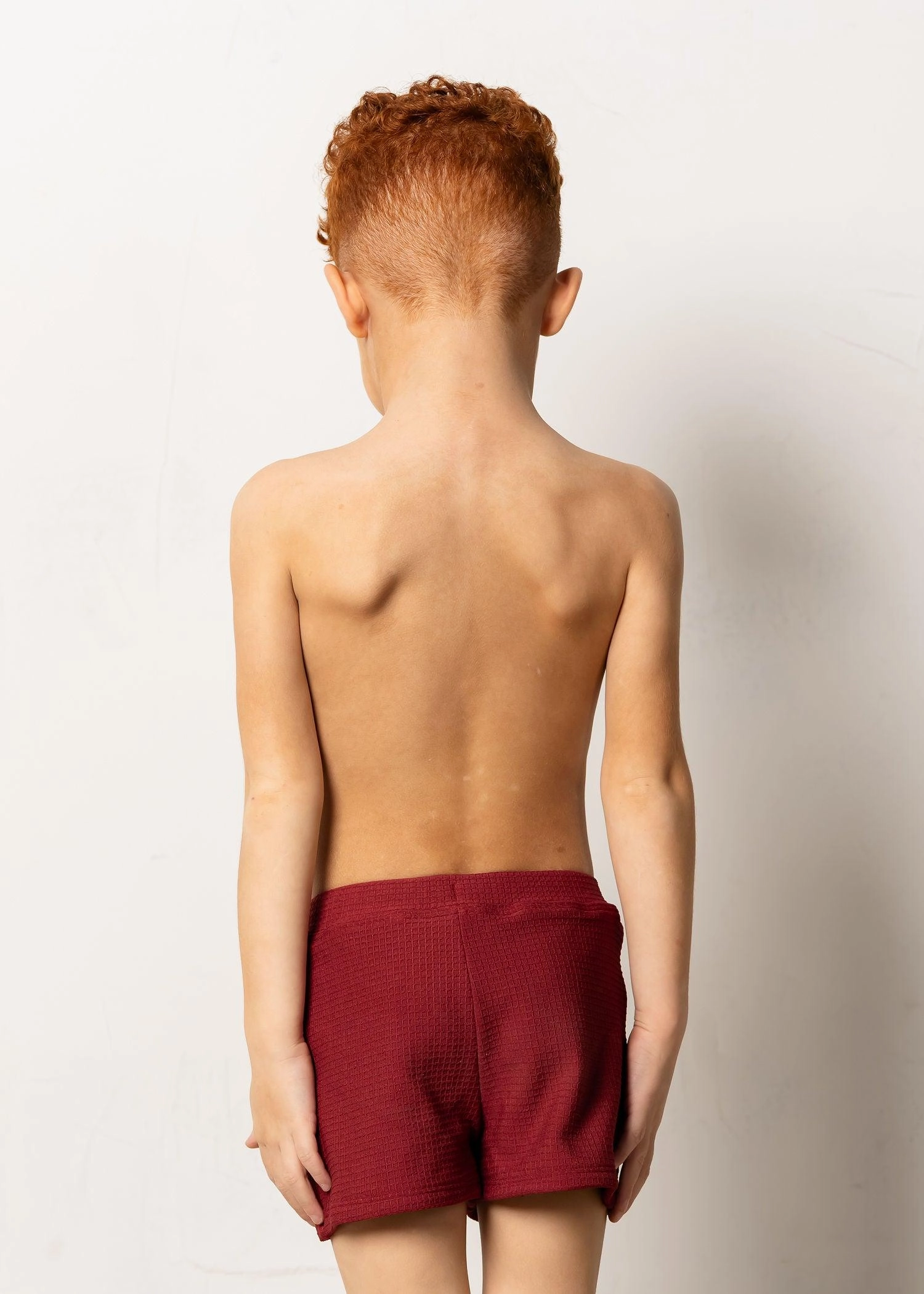 Waffled Maroon | Mini Euro Shorts