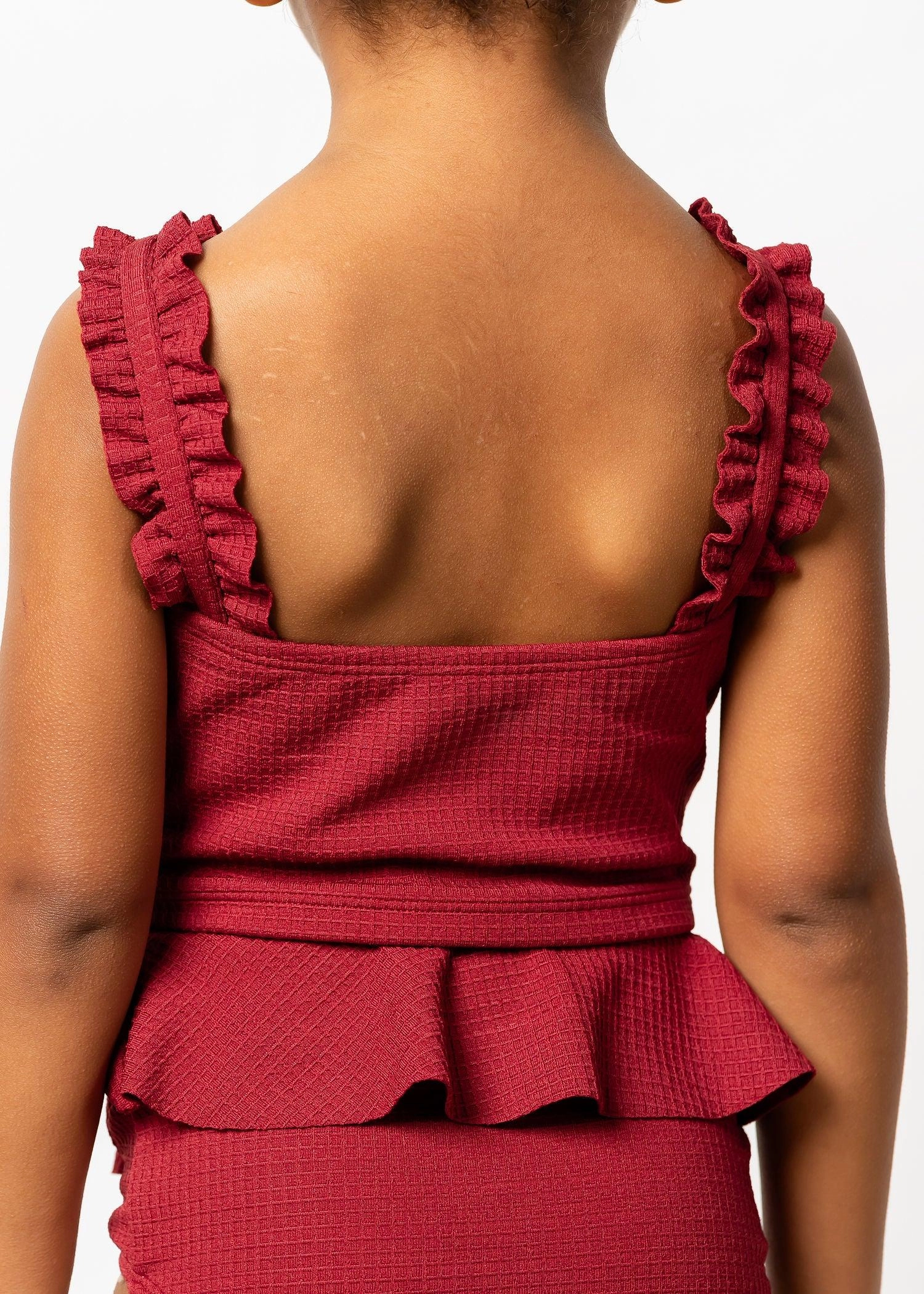Waffled Maroon | Mini Ripple Top
