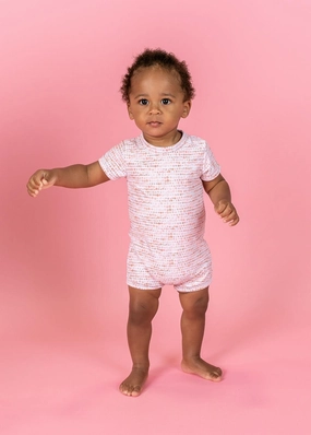 Watercolor Dots | Baby Shorties Rashguard (Unisex) boys summer swimwear, boys rash guard swim sets