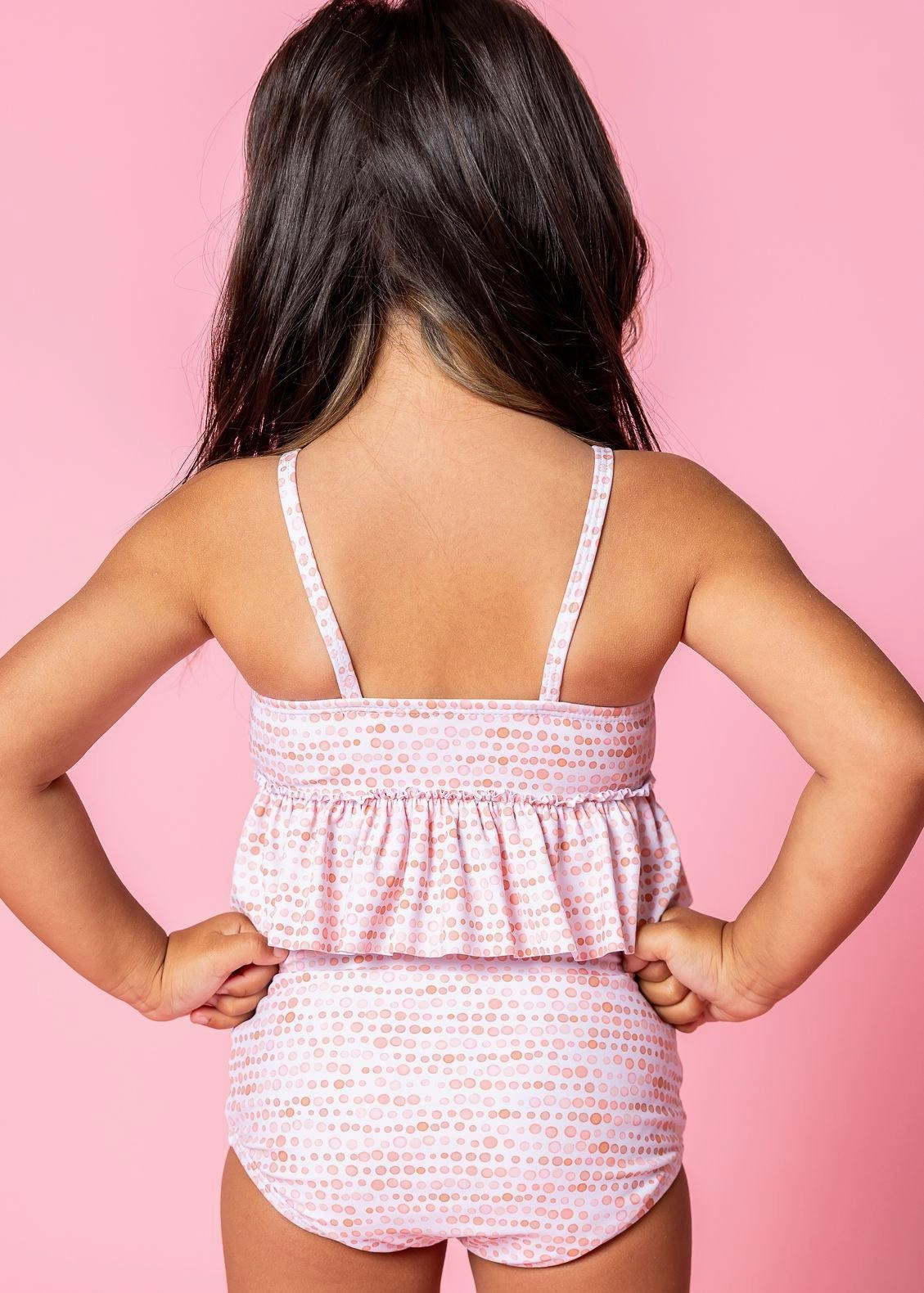 Watercolor Dots | Mini Peplum Top