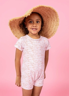 Watercolor Dots | Mini Shorties Rashguard (Unisex) toddler girl swimwear, summer swimwear for girls