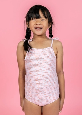 Watercolor Dots | Mini Simply One-Piece toddler girl swimwear, summer swimwear for girls