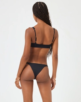 Wilder Bikini Bottom - Black ruched bikini bottoms, hipster swimwear bottoms