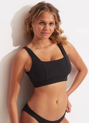 Willow D Cup Tank Bra - Black high waist bikinis women, cheeky cut bikinis for women