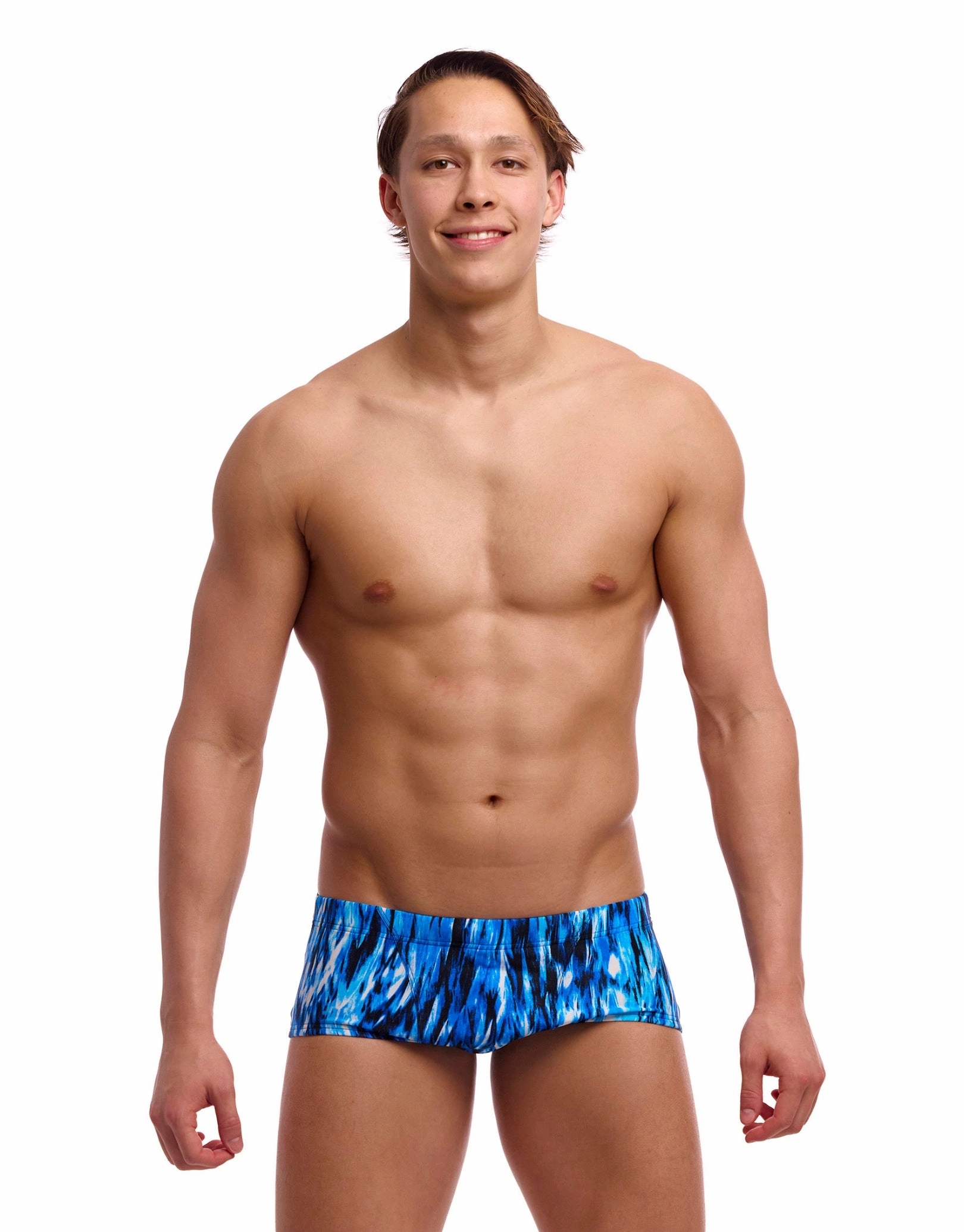 Wing Streak Classic Swim Trunks - Blue casual mens swimwear, affordable swimwear for men