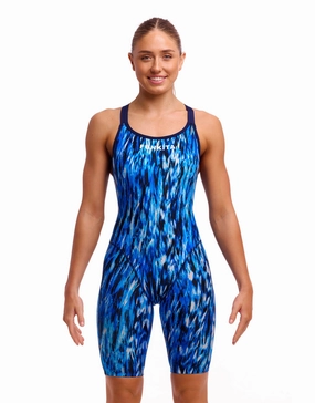 Wing Streak Fast Legs Legsuit - Blue funkita womens swimsuits, funkita colorful swimwear